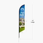 Feather angled flag